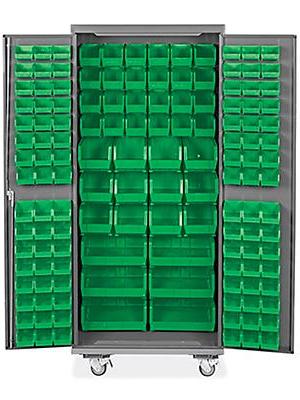 Mobile Bin Storage Cabinet
