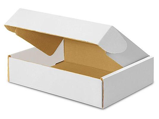 12 1 / 8 x 9 1 / 4 x 3 White Tab Locking Literature Mailers