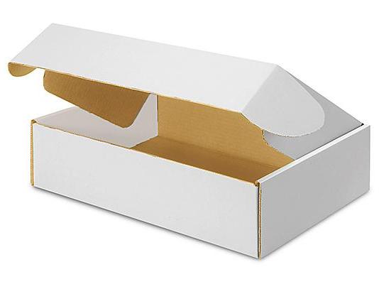 15 1 / 8 x 11 1 / 8 x 4 White Tab Locking Literature Mailers