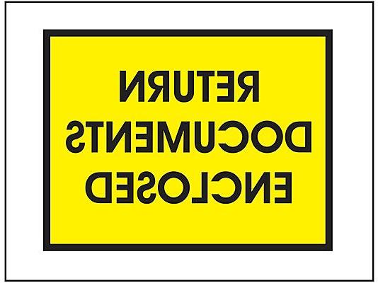 Packing List Envelopes