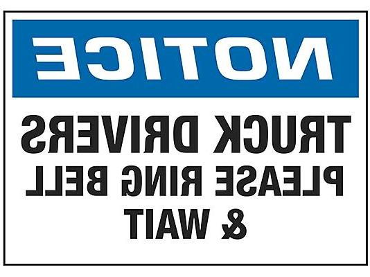 Truck Drivers Please Ring Bell & Wait Sign