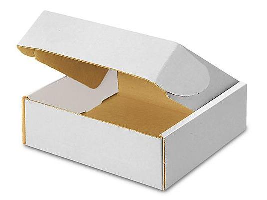 8 x 8 x 2 3 / 4 White Tab Locking Literature Mailers