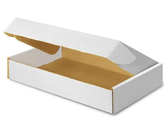 16 x 10 x 2 3 / 4 White Tab Locking Literature Mailers