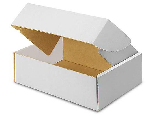 12 1 / 8 x 9 1 / 4 x 4 White Tab Locking Literature Mailers