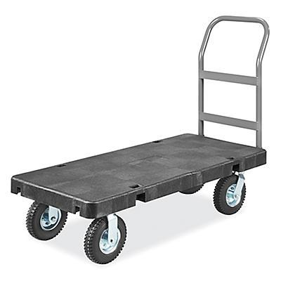 Plastic Platform Truck with Pneumatic Wheels