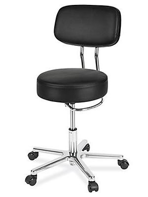 Vinyl Lab Stool with Backrest