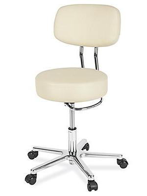Vinyl Lab Stool with Backrest