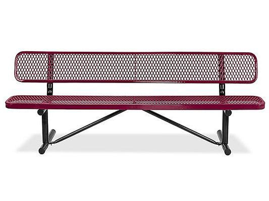 Metal Bench with Back