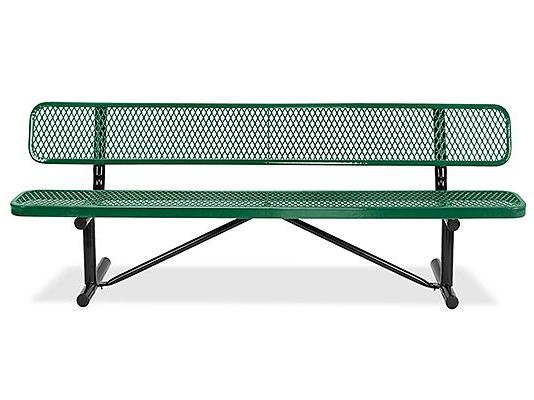 Metal Bench with Back