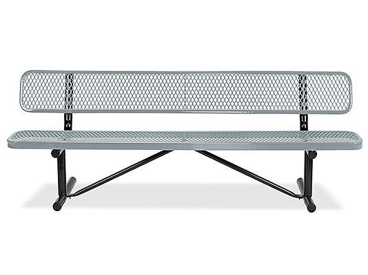 Metal Bench with Back