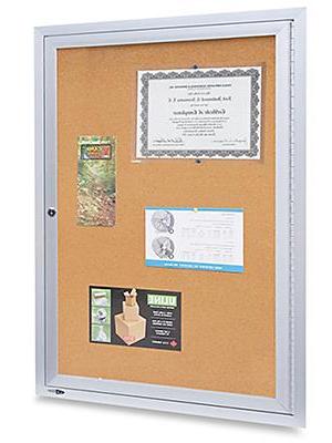 Enclosed Cork Board with Aluminum Frame