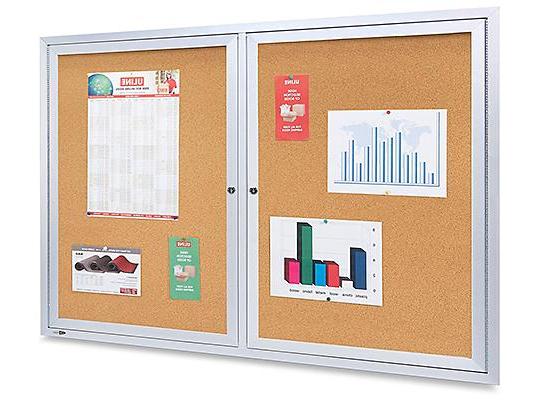 Enclosed Cork Board with Aluminum Frame