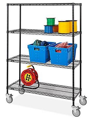 Black Mobile Shelving