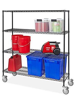 Black Mobile Shelving