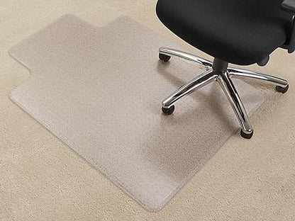 Plush Carpet Chair Mat with Lip