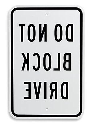 Do Not Block Drive Sign