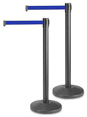 MidAtlas Black Crowd Control Posts with Retractable Belt