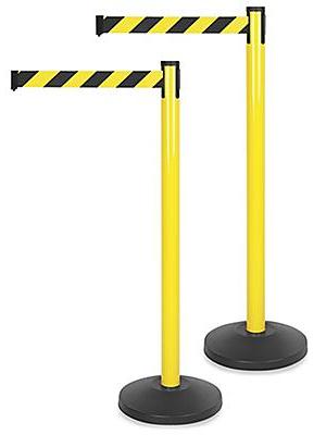 MidAtlas Yellow Crowd Control Posts with Retractable Belt