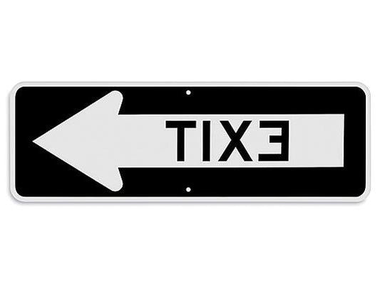 Exit with Right Arrow Sign