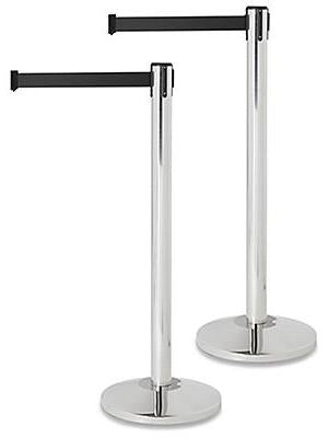 MidAtlas Chrome Crowd Control Posts with Retractable Belt