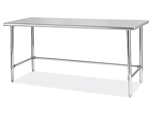 Deluxe Stainless Steel Worktable without Bottom Shelf