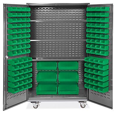 Mobile Bin Storage Cabinet