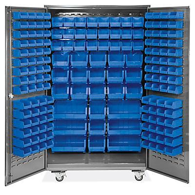 Mobile Bin Storage Cabinet