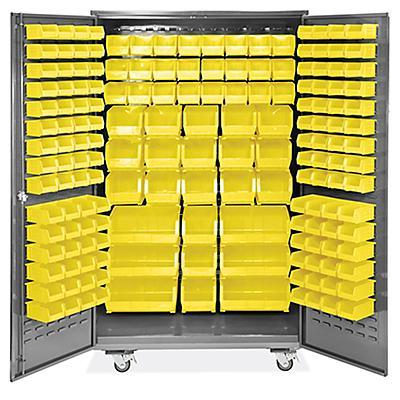 Mobile Bin Storage Cabinet