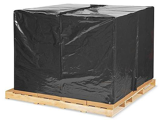 68 x 65 x 82 3 Mil Black Pallet Covers