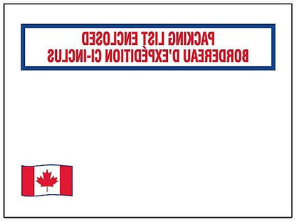 Canadian Flag Packing List Envelopes