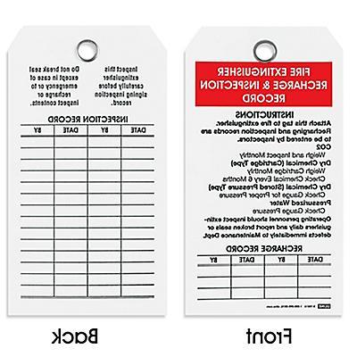 Fire Extinguisher Tags