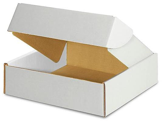 10 x 10 x 3 White Tab Locking Literature Mailers