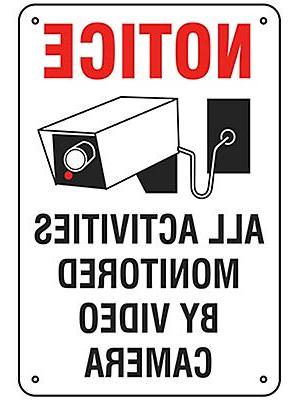 Monitored By Video Camera Sign