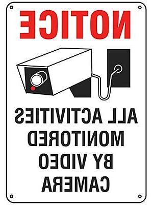 Monitored By Video Camera Sign
