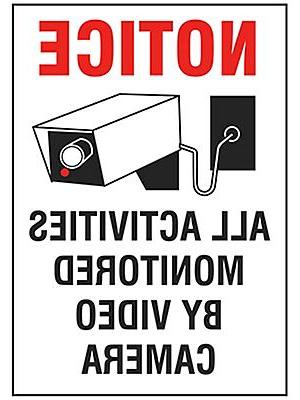 Monitored By Video Camera Sign