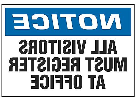All Visitors Must Register At Office Sign