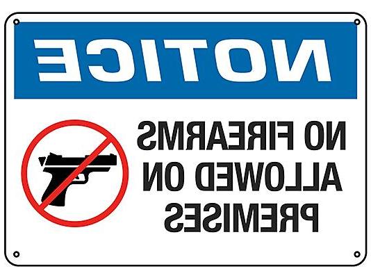 No Firearms Allowed On Premises Sign