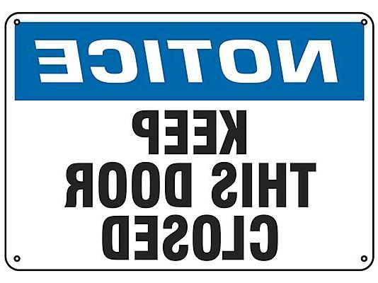 Keep This Door Closed Sign