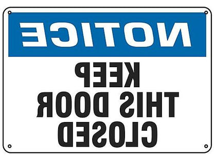 Keep This Door Closed Sign