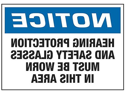 Hearing Protection and Safety Glasses Sign