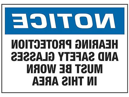 Hearing Protection and Safety Glasses Sign