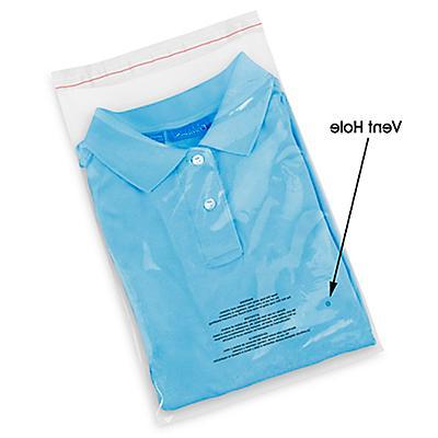 Resealable Suffocation Warning Bags with Vent Hole