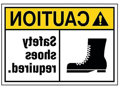 Safety Shoes Required Sign